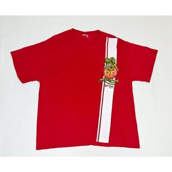 Vintage 1998 Rat Fink Ed Roth T-shirt Red Hot Rod 90s - Picture 2 of 8